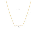 Collier parel 41 - 43 - 45 cm 14k geelgoud