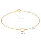 Armband rond 16,5 - 17,5 - 18,5 cm 14k geelgoud