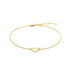 Armband hart 16,5 - 17,5 - 18,5 cm 14k geelgoud