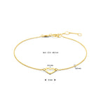 Armband hart 16,5 - 17,5 - 18,5 cm 14k geelgoud