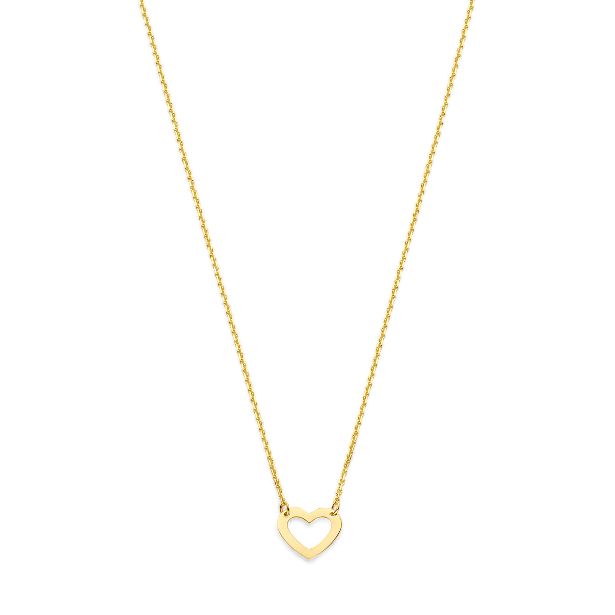 Collier hart 41 - 43 - 45 cm 14k geelgoud