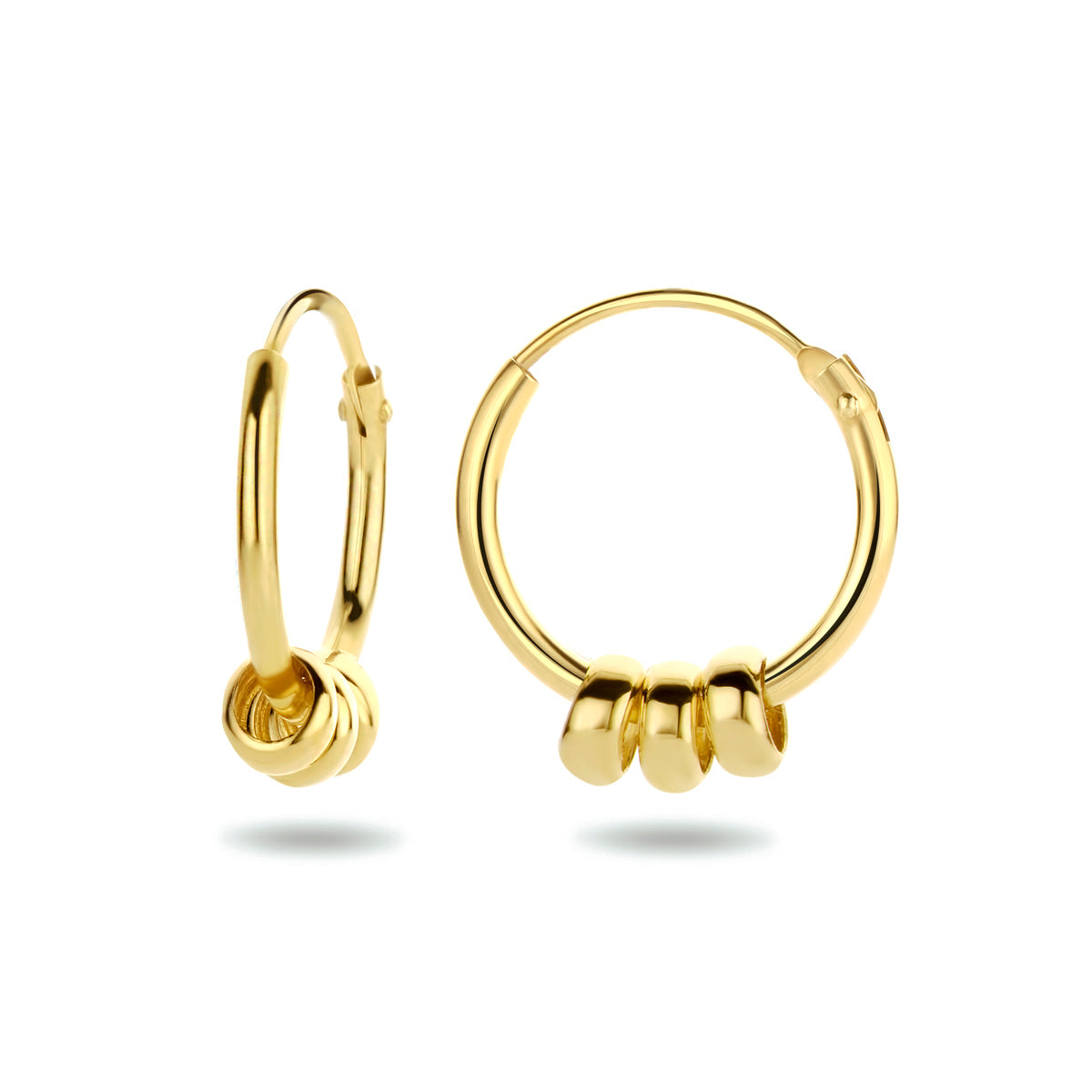 Oorringen ringetjes 14k geelgoud
