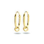 Oorringen ringetje 14k geelgoud