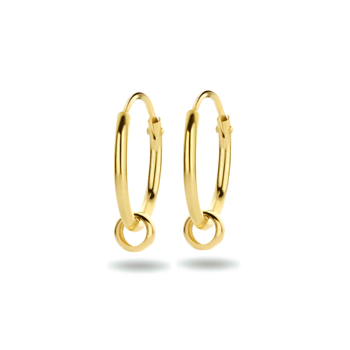 Oorringen ringetje 14k geelgoud