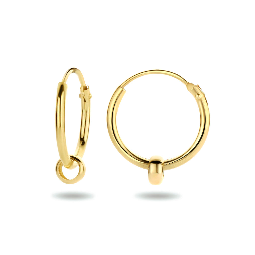 Oorringen ringetje 14k geelgoud