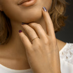 Aanschuifring zirkonia 14k geelgoud