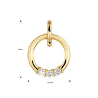 Hanger diamant 0.09ct h si 14k geelgoud