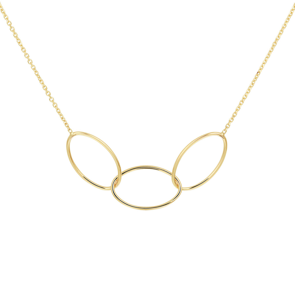 Collier ovaal 42 - 44 cm 14k geelgoud