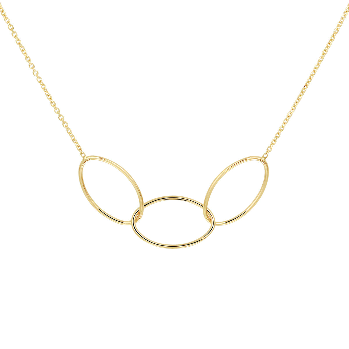 Collier ovaal 42 - 44 cm 14k geelgoud