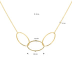 Collier ovaal 42 - 44 cm 14k geelgoud