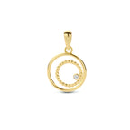 Hanger zirkonia 14k geelgoud