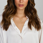 Collier zirkonia 42 - 44 - 46 cm 14k geelgoud