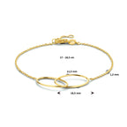 Armband ovaal 17 - 18,5 cm 14k geelgoud
