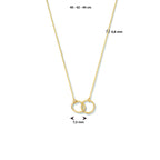 Collier rondjes 40 - 42 - 44 cm 14k geelgoud