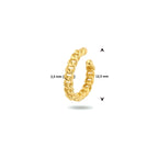 Earcuff schakelmotief per stuk 14k geelgoud