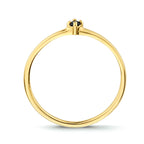 Aanschuifring zwart zirkonia 14k geelgoud