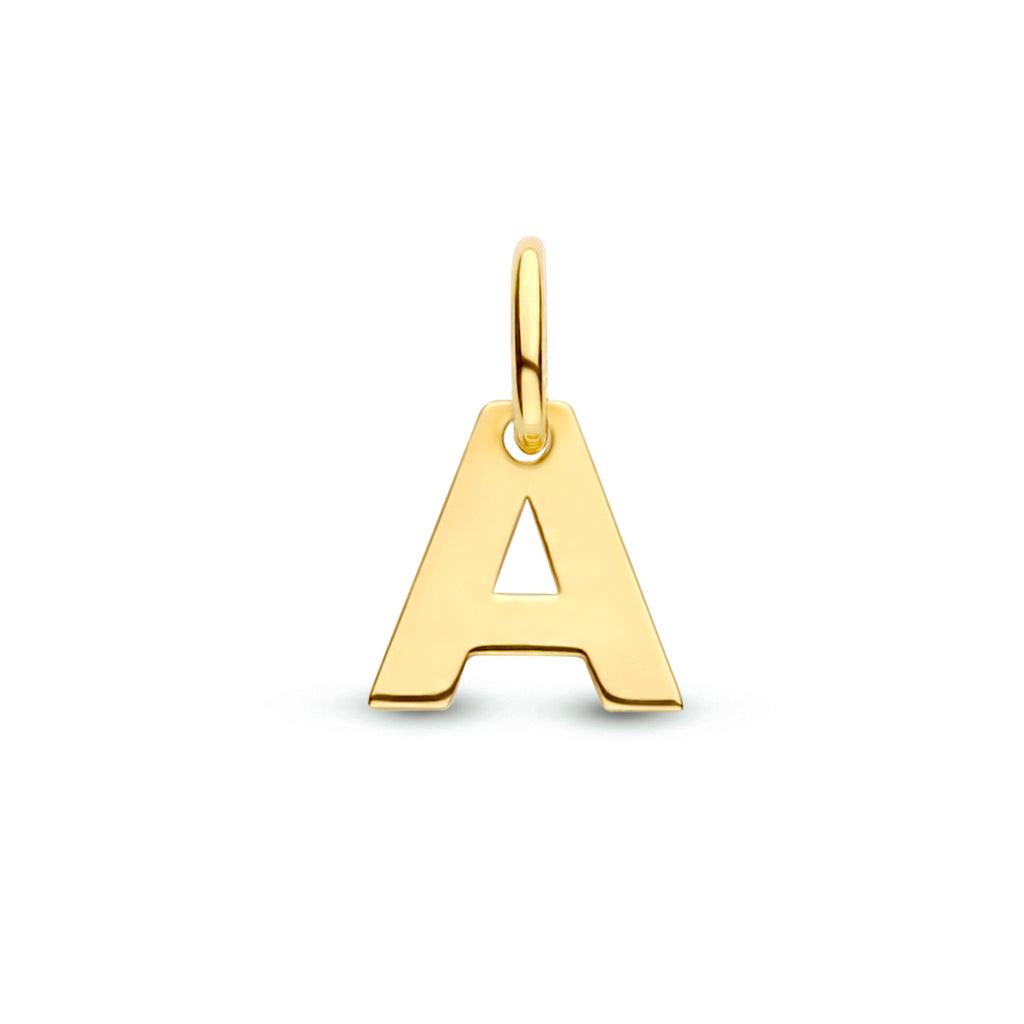 Hanger letter 14k geelgoud