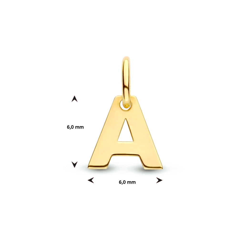 Hanger letter 14k geelgoud