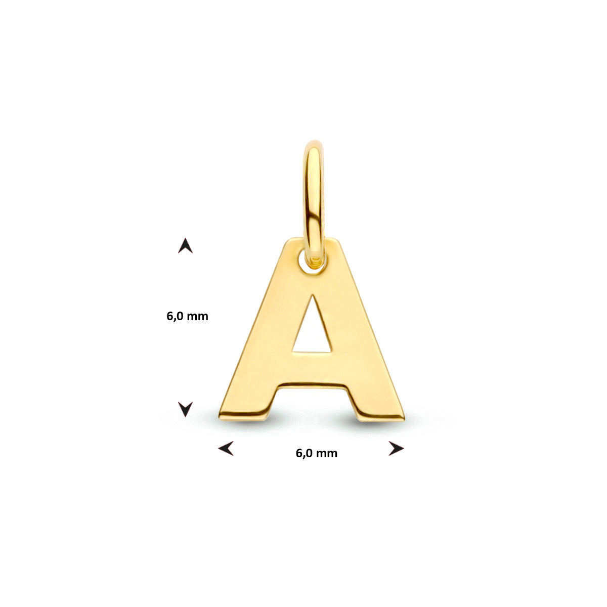 Hanger letter 14k geelgoud