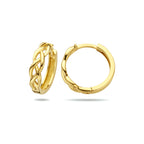 Klapoorringen schakel 14k geelgoud