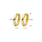 Klapoorringen 14k geelgoud