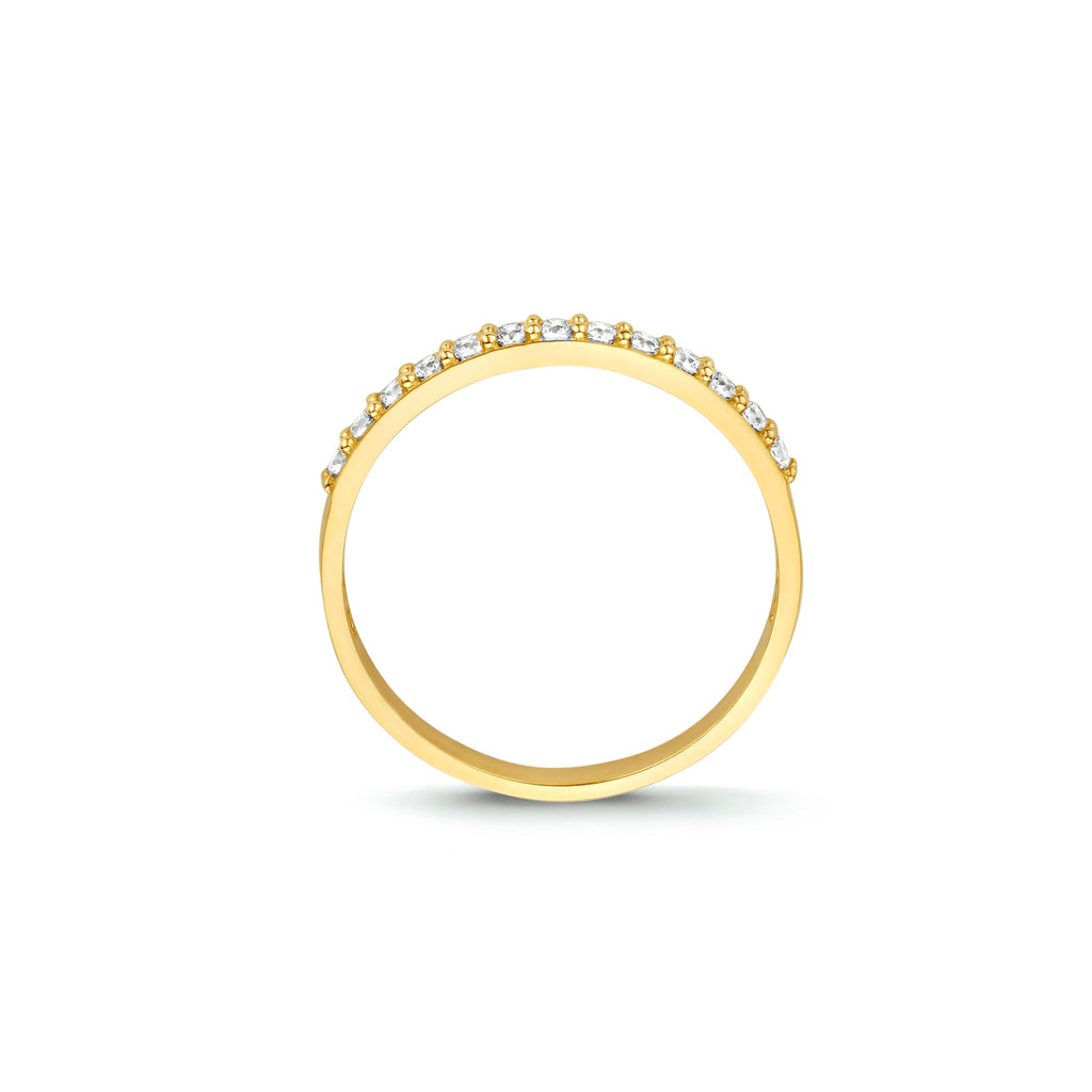 Aanschuifring zirkonia 14k geelgoud