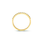 Aanschuifring zirkonia 14k geelgoud