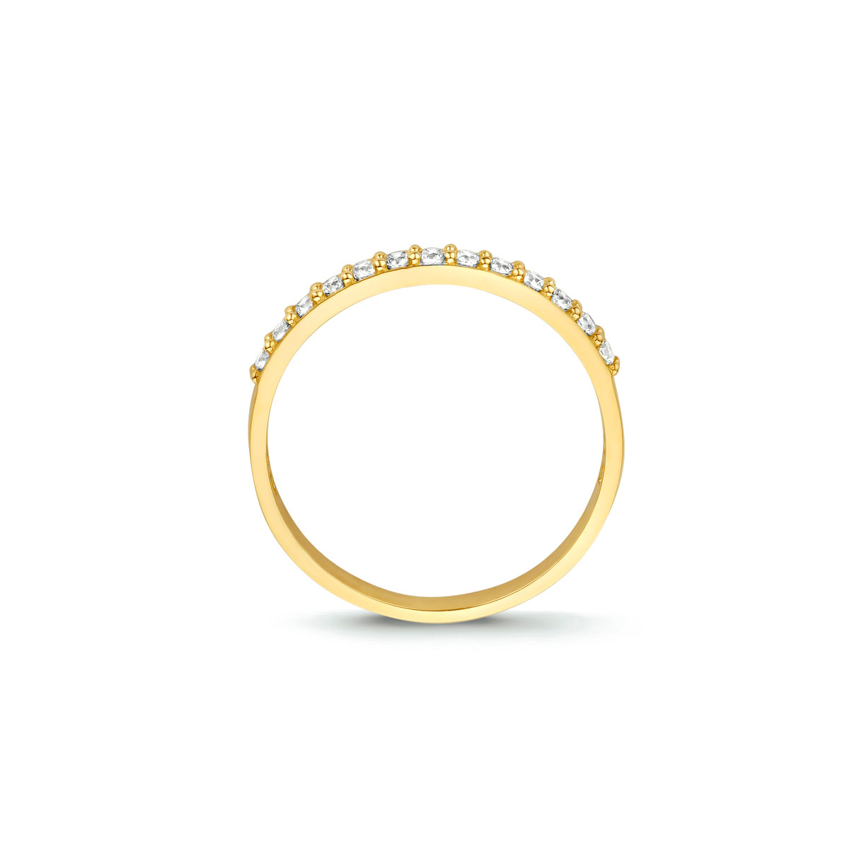 Aanschuifring zirkonia 14k geelgoud