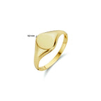 Graveerring ovaal 14k geelgoud
