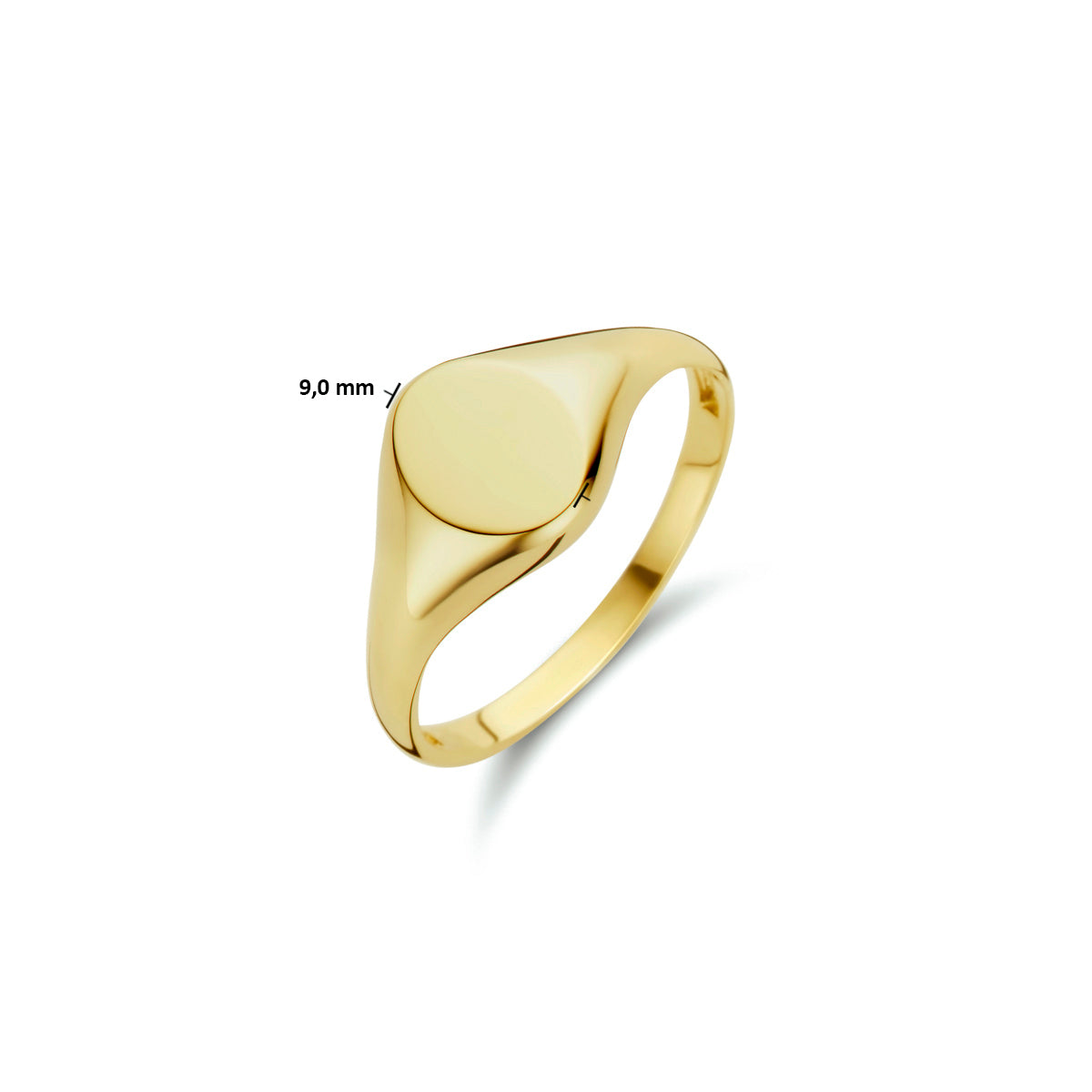 Graveerring ovaal 14k geelgoud