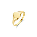 Graveerring ovaal 14k geelgoud