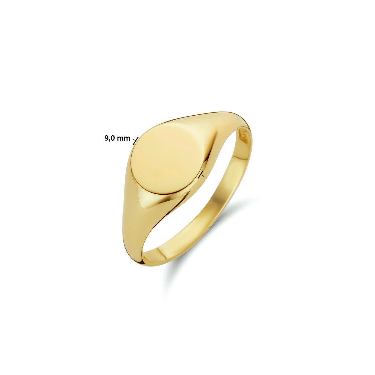 Graveerring rond 14k geelgoud