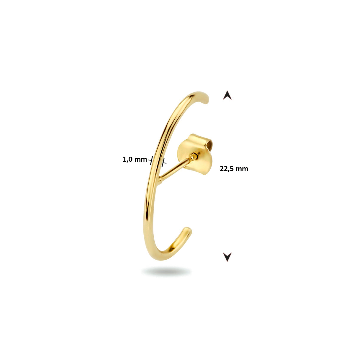 Oorsteker 14k geelgoud