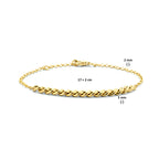 Armband gourmette 5,0 mm 17 + 2 cm 14k geelgoud