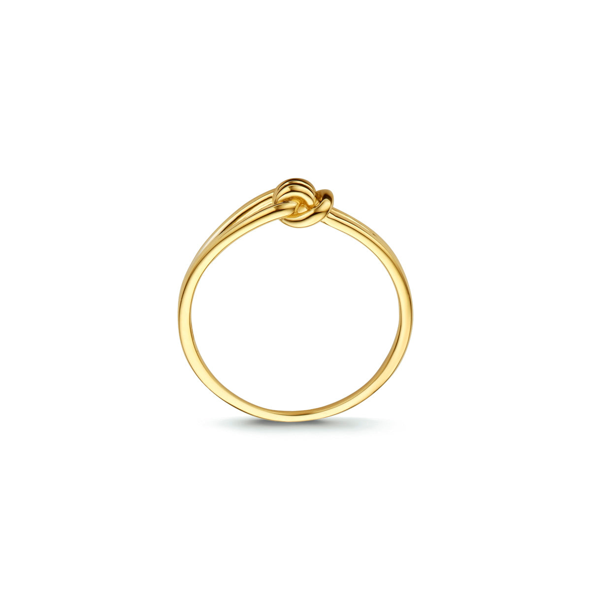 Ring knoop 14k geelgoud