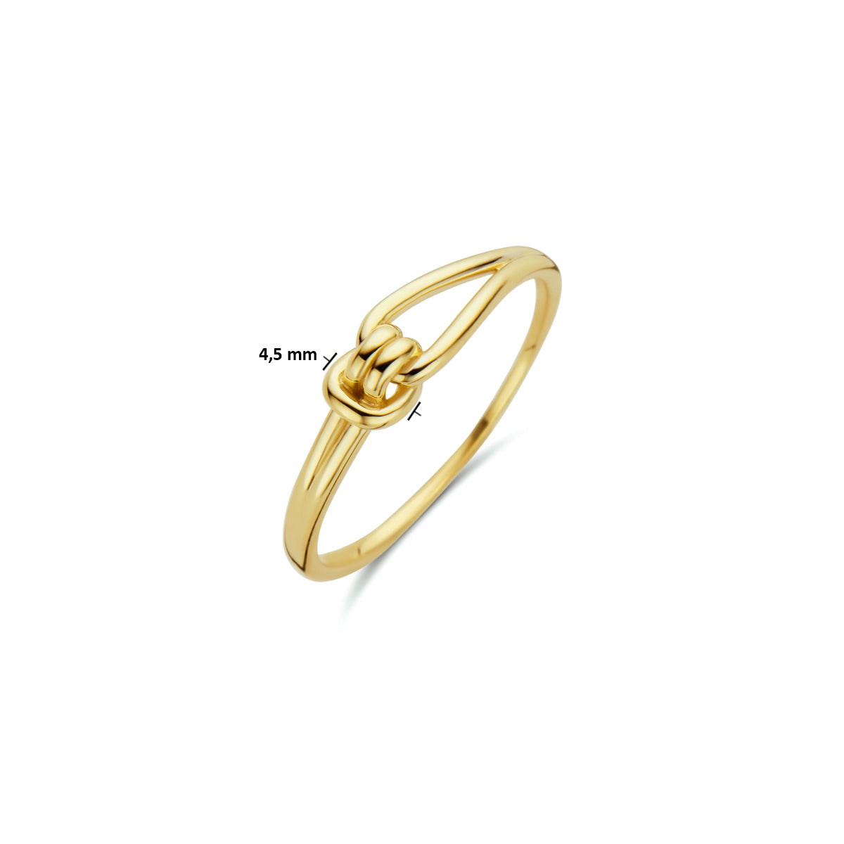 Ring knoop 14k geelgoud