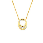 Collier zirkonia 42 - 44 - 46 cm 14k geelgoud