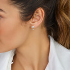 Oorhangers zirkonia 14k geelgoud