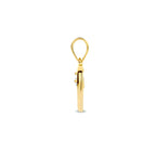 Hanger hart zirkonia 14k geelgoud