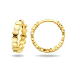 Klapoorringen zeshoek 14k geelgoud