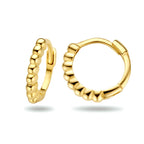 Klapoorringen bolletjes 14k geelgoud