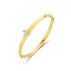 Aanschuifring zirkonia 14k geelgoud