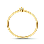 Aanschuifring zirkonia 14k geelgoud
