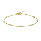Armband zirkonia 16,5 - 17,5 - 18,5 cm 14k geelgoud