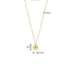 Collier schelp 40 - 42 - 44 cm 14k geelgoud