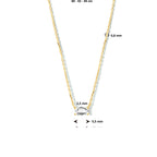 Collier zirkonia 40 - 42 - 44 cm 14k geelgoud