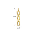 Hanger schakel 14k geelgoud