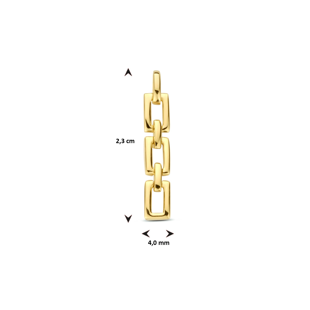 Hanger schakel 14k geelgoud