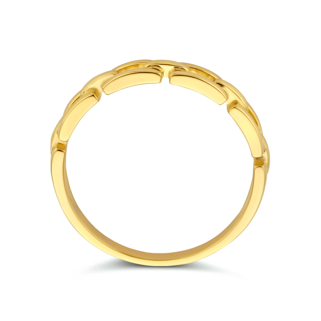 Ring schakel 14k geelgoud