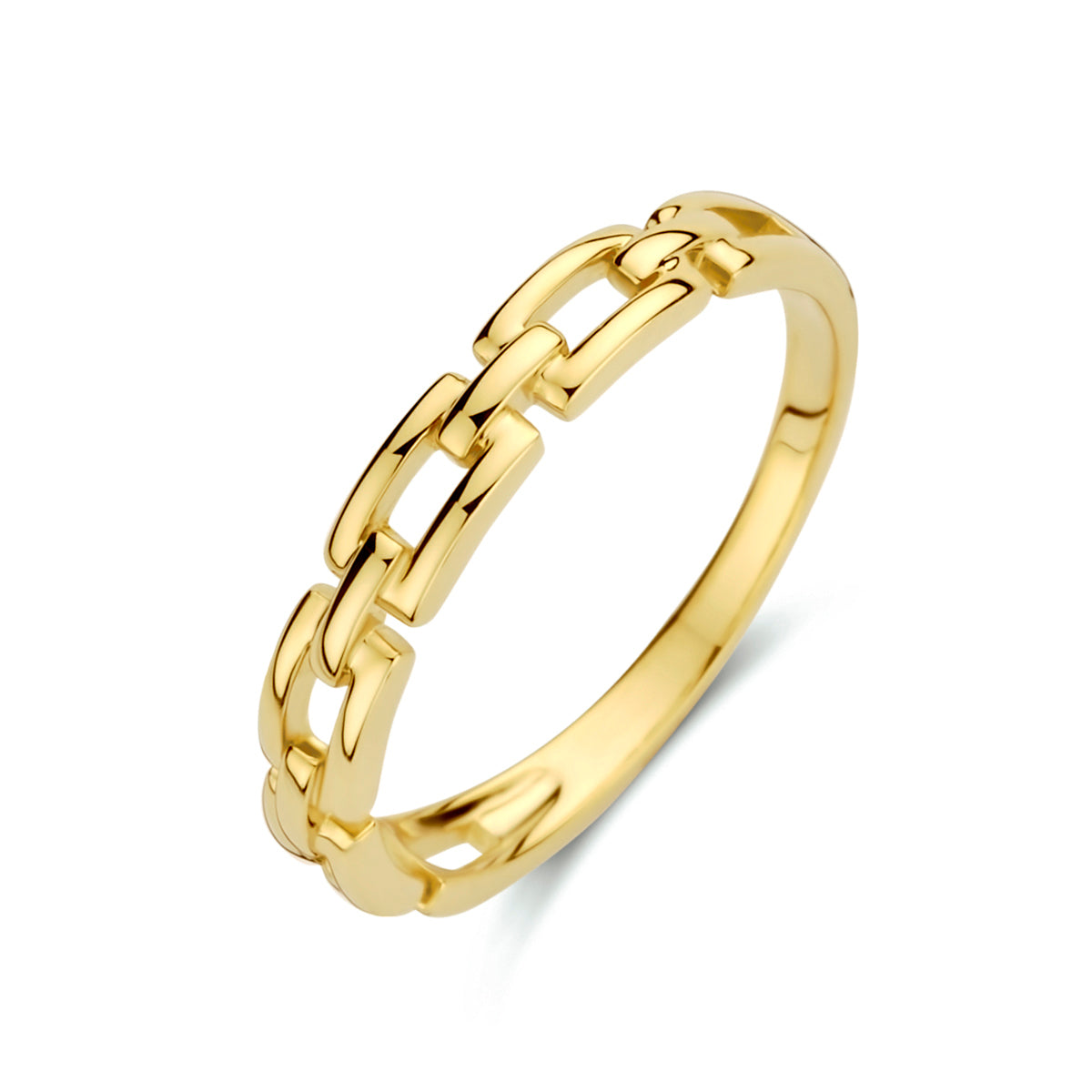 Ring schakel 14k geelgoud